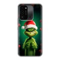 Дизайнерский силиконовый с усиленными углами чехол для Tecno Spark Go 2022 Гринч Новый год Рождество