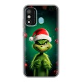 Дизайнерский силиконовый чехол для Itel A27 Гринч Новый год Рождество