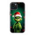 Дизайнерский силиконовый чехол для Iphone 15 Гринч Новый год Рождество