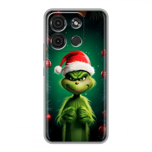 Дизайнерский силиконовый чехол для Itel A60s Гринч Новый год Рождество