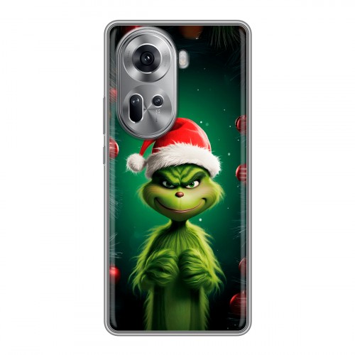 Дизайнерский силиконовый чехол для OPPO Reno 11 Гринч Новый год Рождество