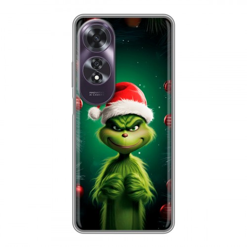 Дизайнерский силиконовый чехол для OPPO A60 Гринч Новый год Рождество