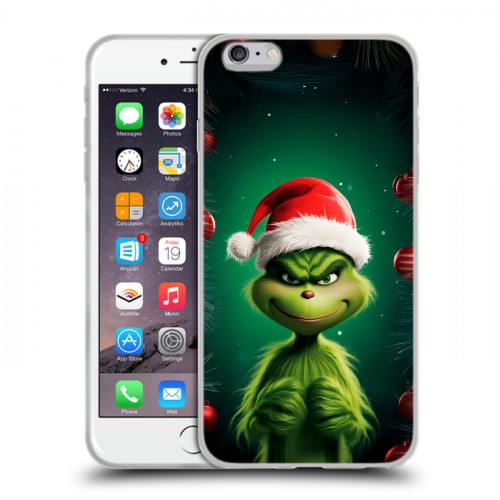 Дизайнерский силиконовый чехол для Iphone 6 Plus/6s Plus Гринч Новый год Рождество