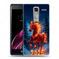 Дизайнерский пластиковый чехол для LG Class Новый год коня