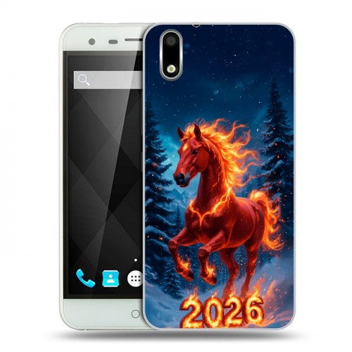 Дизайнерский пластиковый чехол для Ulefone Paris Новый год коня