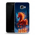 Дизайнерский пластиковый чехол для Samsung Galaxy C5 Новый год коня