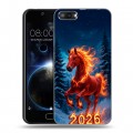 Дизайнерский пластиковый чехол для Doogee Shoot 2 Новый год коня