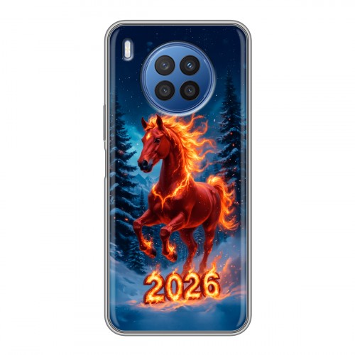 Дизайнерский силиконовый чехол для Huawei Nova 8i Новый год коня