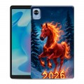 Дизайнерский силиконовый чехол для Realme Pad Mini Новый год коня