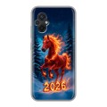 Дизайнерский силиконовый чехол для Xiaomi Poco M5 Новый год коня