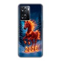 Дизайнерский силиконовый чехол для OPPO A57s Новый год коня