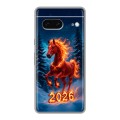 Дизайнерский силиконовый чехол для Google Pixel 7 Новый год коня