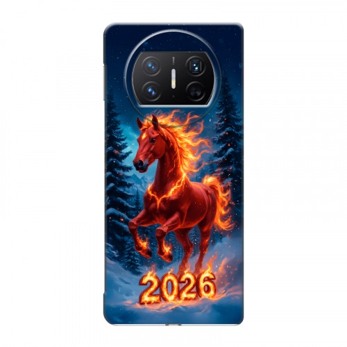 Дизайнерский пластиковый чехол для Huawei Mate X3 Новый год коня
