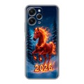 Дизайнерский пластиковый чехол для Xiaomi RedMi 12 Новый год коня