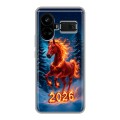 Дизайнерский силиконовый чехол для Realme GT5 Новый год коня