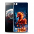 Дизайнерский пластиковый чехол для Lenovo Vibe X2 Новый год коня