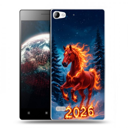 Дизайнерский пластиковый чехол для Lenovo Vibe X2 Новый год коня