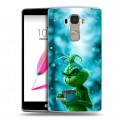 Дизайнерский пластиковый чехол для LG G4 Stylus Новый год гринч