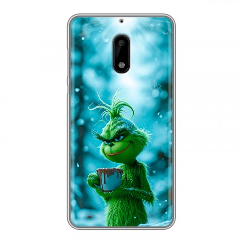 Дизайнерский пластиковый чехол для Nokia 6 Новый год гринч