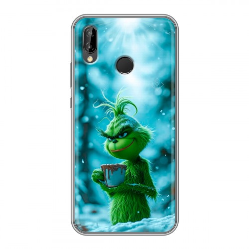 Дизайнерский силиконовый чехол для Huawei P20 Lite Новый год гринч