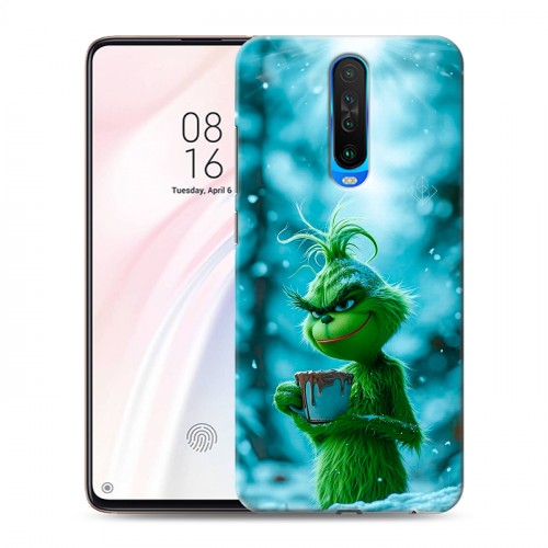 Дизайнерский пластиковый чехол для Xiaomi RedMi K30 Новый год гринч