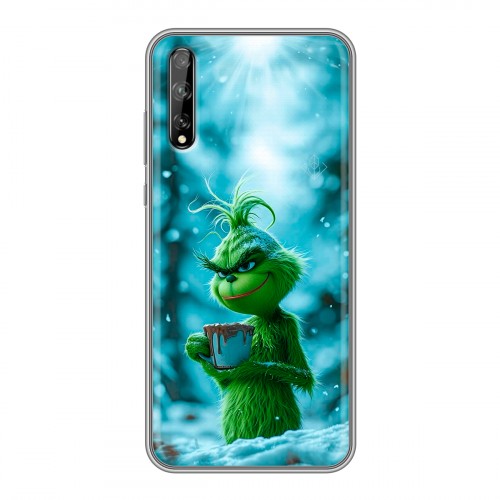 Дизайнерский силиконовый чехол для Huawei Y8p Новый год гринч