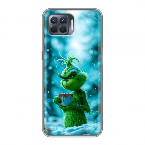 Дизайнерский силиконовый чехол для OPPO Reno4 Lite Новый год гринч