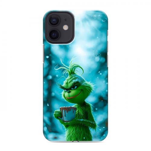 Дизайнерский силиконовый с усиленными углами чехол для Iphone 12 Mini Новый год гринч