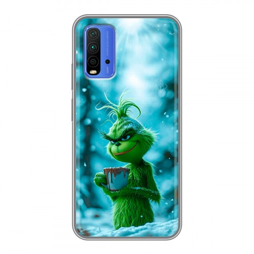 Дизайнерский силиконовый чехол для Xiaomi RedMi 9T Новый год гринч