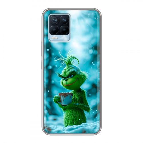 Дизайнерский силиконовый чехол для Realme 8 Новый год гринч