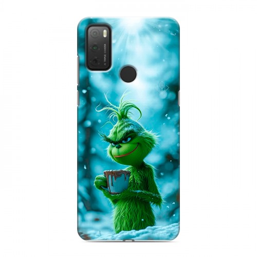 Дизайнерский силиконовый чехол для Alcatel 3L (2021) Новый год гринч
