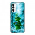 Дизайнерский силиконовый с усиленными углами чехол для Tecno Camon 18 Новый год гринч