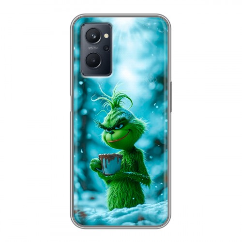 Дизайнерский силиконовый чехол для Realme 9i Новый год гринч