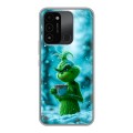 Дизайнерский силиконовый с усиленными углами чехол для Tecno Spark Go 2022 Новый год гринч