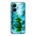 Дизайнерский силиконовый чехол для Vivo T1 Новый год гринч