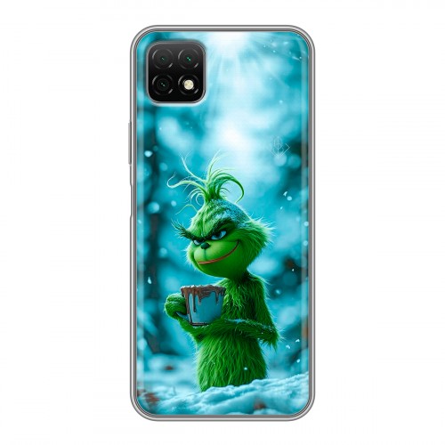 Дизайнерский силиконовый чехол для Wiko T3 Новый год гринч