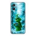 Дизайнерский силиконовый с усиленными углами чехол для OPPO A96 Новый год гринч