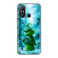Дизайнерский силиконовый чехол для Itel A49 Новый год гринч