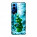 Дизайнерский силиконовый чехол для Tecno Pova 4 Новый год гринч