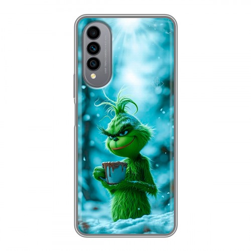 Дизайнерский силиконовый чехол для Wiko T50 Новый год гринч