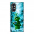 Дизайнерский силиконовый с усиленными углами чехол для Huawei Nova 10 Новый год гринч