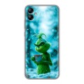 Дизайнерский силиконовый чехол для Samsung Galaxy A04e Новый год гринч