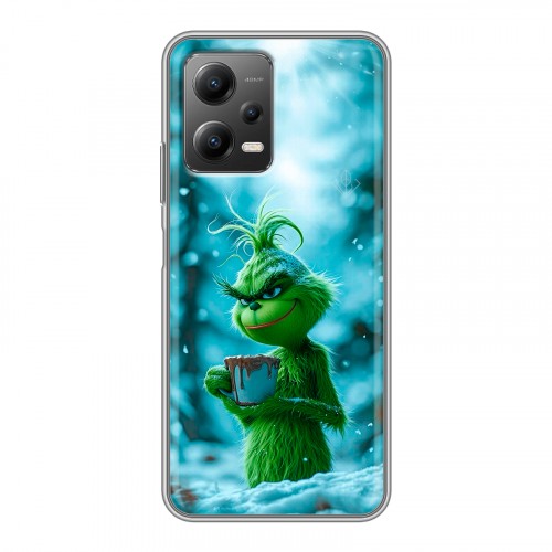 Дизайнерский силиконовый чехол для Xiaomi Poco X5 Новый год гринч