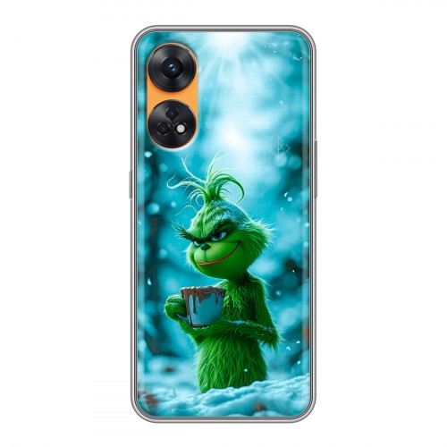 Дизайнерский силиконовый чехол для OPPO Reno8 T Новый год гринч