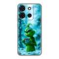 Дизайнерский силиконовый чехол для Infinix Smart 7 Новый год гринч
