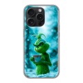 Дизайнерский силиконовый чехол для Iphone 15 Pro Новый год гринч