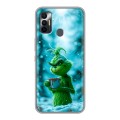 Дизайнерский силиконовый чехол для Tecno Spark 7 Новый год гринч