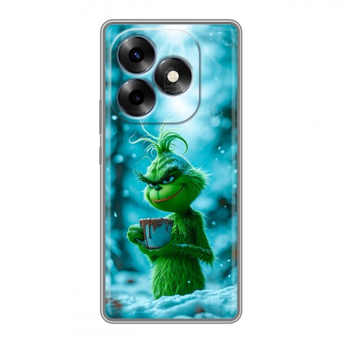 Дизайнерский силиконовый чехол для Itel S23 Plus Новый год гринч