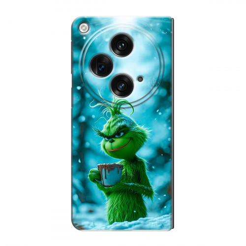 Дизайнерский пластиковый чехол для OPPO Find N3 Новый год гринч