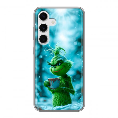 Дизайнерский силиконовый чехол для Samsung Galaxy S24 Новый год гринч